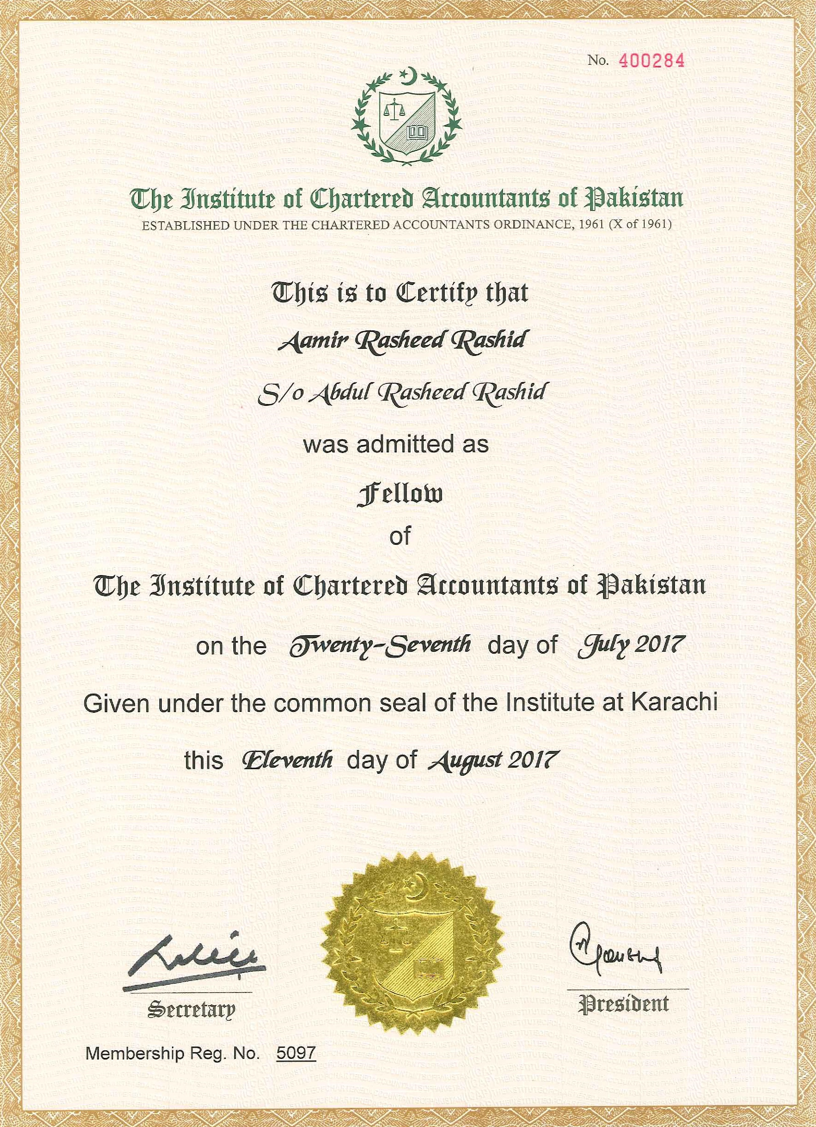 AAMIR RASHEED RASHID